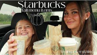 Trying all of STARBUCKS NEW FALL MENU ITEMS!