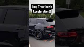 1000+HP TRACKHAWK ACCELERATION!! FAST AND LOUD CAMMED JEEP! #trackhawk #cammed #shorts