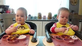 Twins try blueberry yogurt