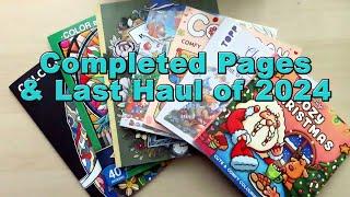 Completed Pages for October & November PLUS Final Adult Colouring Haul of 2024!