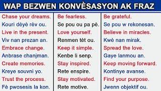 Wap bezwen konvèsasyon ak fraz  sa yo pou aprann pale anglè || You will need these conversations