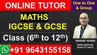 Online maths tutor for igcse|online math tutor for igcse