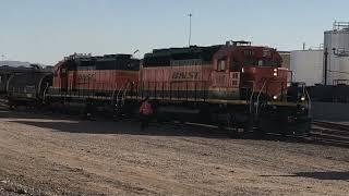 Stacking the coil car up front at the BNSF yard in Phoenix