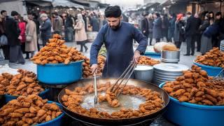 SNOWY Kabul’s Surprising Early Morning Street Food – Afghanistan Street Food #asmr