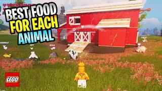 Best Food For Each Farm Animal In Lego Fortnite! Anarchy Acres Barn Bundle Review