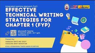 EFFECTIVE TECHNICAL WRITING FOR FINAL YEAR PROJECT