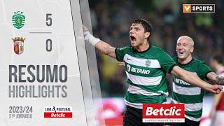 Resumo: Sporting 5-0 Braga (Liga 23/24 #21)