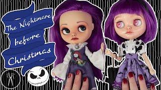 BLYTHE Nightmare Before Christmas #DollsGoneGothNightmare - How to - Custom Doll Dress - Tutorial