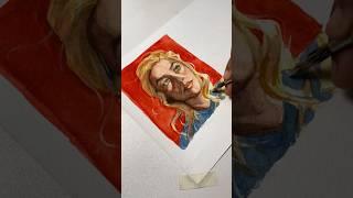 watercolors portrait painting #drawing #beautifulgirl #sketching