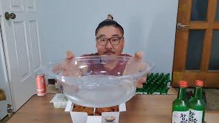 세숫대야 소주원샷1037병째(korea Soju Mukbang Bottoms up)병잔한