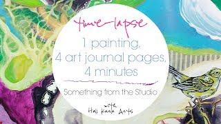 1 painting, 4 art journal pages, 4 minutes | Something from the Studio 10