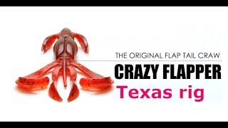 Underwater Action of Crazy Flapper by Keitech. Texas Rig