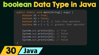 The boolean Data Type in Java