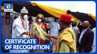 Gov Willie Obiano Issues Certificate Of Recognition To Traditional Rulers