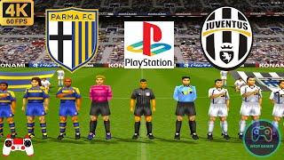 Winning Eleven 2002 Gameplay - Parma vs Jeventus - Duckstation PS1 on PC  Full Game [4K60]