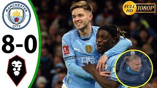 Manchester City vs Salford City 8-0 Highlights & All Goals 2025  James McAtee Hattrick