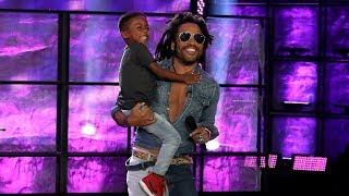 Lenny Kravitz Surprises Kid Drummer Justin Wilson II