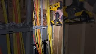 Installing wires in electrical panel. #electrician #construction #trades