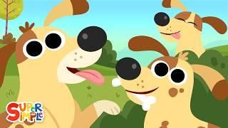 Five Spotted Dogs | Kids Counting Song | Super Simple Songs