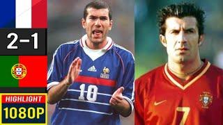 France 2 x 1 Portugal (Zidane, Luis Figo, Rui Costa)  ●UEFA Euro 2000 Extended Goals & Highlights HD