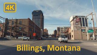 Driving in Downtown Billings, Montana - 4K60fps