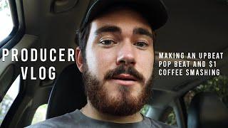 Making An Upbeat Pop Beat and SMASHING $1 Coffee - Music Producer Vlog 2