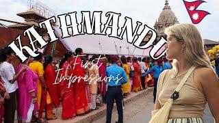 First Impressions of Kathmandu, Nepal! Female solo travel vlog