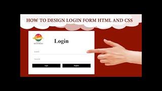 HTML tutorials | How To Create a Login Form | HTML CSS Login Form