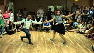 Dance Routine by Anastasia Ryasantseva and Igor Ben at Swinglandia 2013 Lindy Hop Strictly