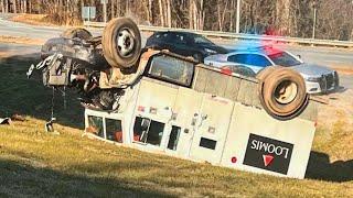 Car Takes Out Armored Truck In Wild Highway Crash