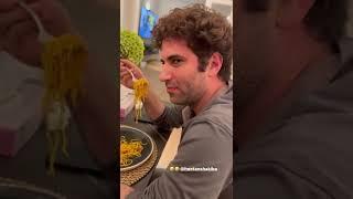 ماکارونی خوردن هوتن شکیبا! صداپیشه بچه در مهمونی در آلمان که سردار آزمون ویدیو گرفته است