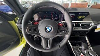 SOLD 2021 BMW G82 M4 COMPETITION INTERIOR SAO PAULO YELLOW