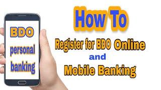 How to Register BDO Online Banking | mobile app