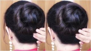 1 Minute Messy Bun Hairstyle Girl Simple And Easy | Beautiful Simple Bun Hairstyle |Juda Hairstyles