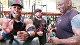 Stanimal and Shawn Rhoden train delts  54 days out from Mr. Olympia.