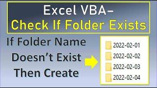 Excel VBA Check If Folder Exists