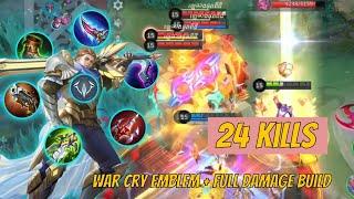 ALUCARD GAMEPLAY 24KILLS INSANE DEMAGE USE WAR CRY EMBLEM AND FULL DEMAGE BUILD ITEM