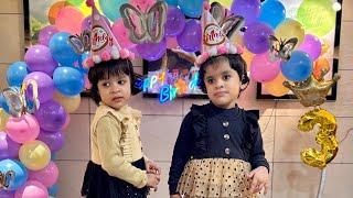 Twins Janu manu Yami Yanshi 3rd birthday  at Sector 20 panchkula Raunak , celebration full fmly