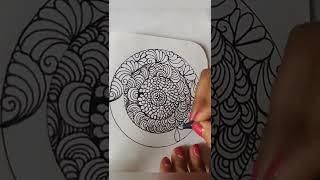 zentangle mandala|| zentangle pattern|doodling#zentangleart #lucyrelaxingartgallery #doodleart