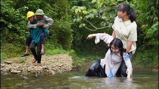 Huyen helps poor girl who was plotted  be sold to Cambodia by her husband - Adam was bitten by snake