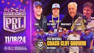 Pirate Radio Live - 11/18/2024 - Victory Monday, Ellerbe, Brian Bailey, Cliff Godwin