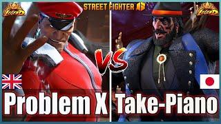 Street Fighter 6 Problem X (M Bison)  Vs  Taketake-Piano (JP)Best Room MatchFightingGameWorldX