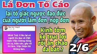 Quá Tởm lá đơn tố giác đạo đức của những kẻ hại Thầy Minh Tuệ? Phước Nghiêm - Hùng Râu