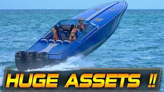 HUGE OUTBOARDS BOUNCING AROUND !! HAULOVER INLET BOATS | BOAT ZONE