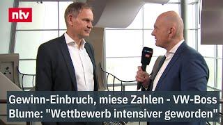 Gewinn-Einbruch, miese Zahlen - VW-Vorstand Blume: "Wettbewerb intensiver geworden"