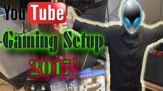 NEW YOUTUBE GAMING SETUP 2017! + BEGINNER'S ADVICE