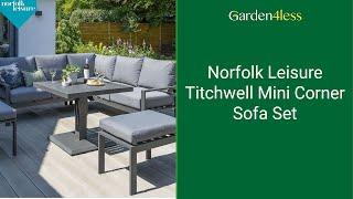 Norfolk Leisure Titchwell Mini Corner Garden Furniture Set with Adjustable Table - A Closer Look At