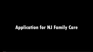 Applying for NJ FamilyCare - Walkthrough