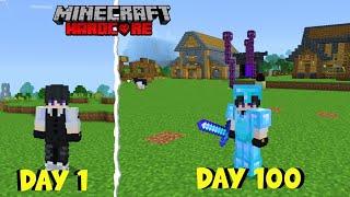 I Survive 100 Days in Minecraft Pocket Edition in Hindi 