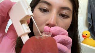 tongue piercing in bathtub gone wrong (asmr)